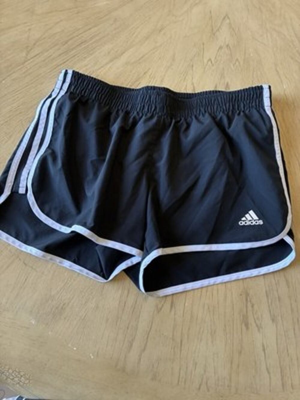 Adidas Black Women M3 Running Shorts Three White Stripes Primegreen Retro Gym M